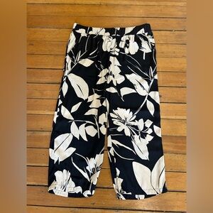 Philosophy Floral Wide Leg Pant Petite Xl Elastic Waist